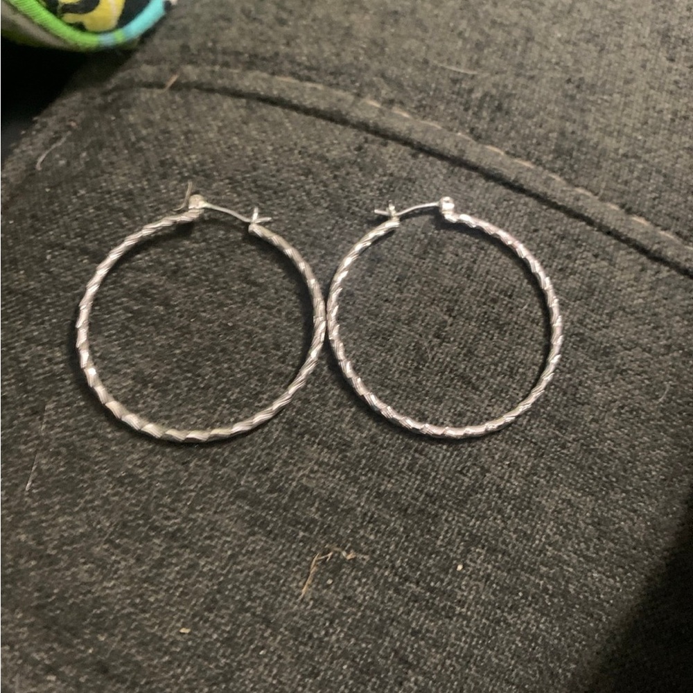 Elegant Silver Hoop Earrings